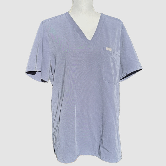 Figs Women's Size XL Catarina Short Sleeve V Neck Scrub Top Grey Graphite FW1000 - Picture 1 of 4
